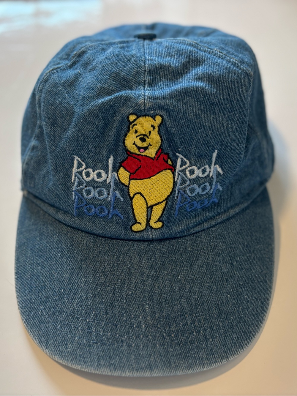 Vintage 90s Disney Winnie the Pooh Embroidered Denim Hat